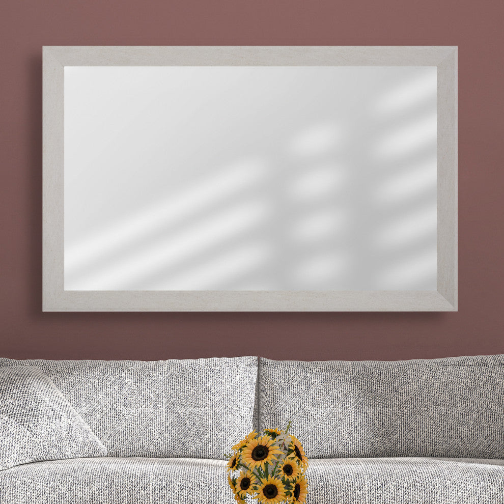LaRue Framed Wall Mirror, Nickel, 28" X 48"