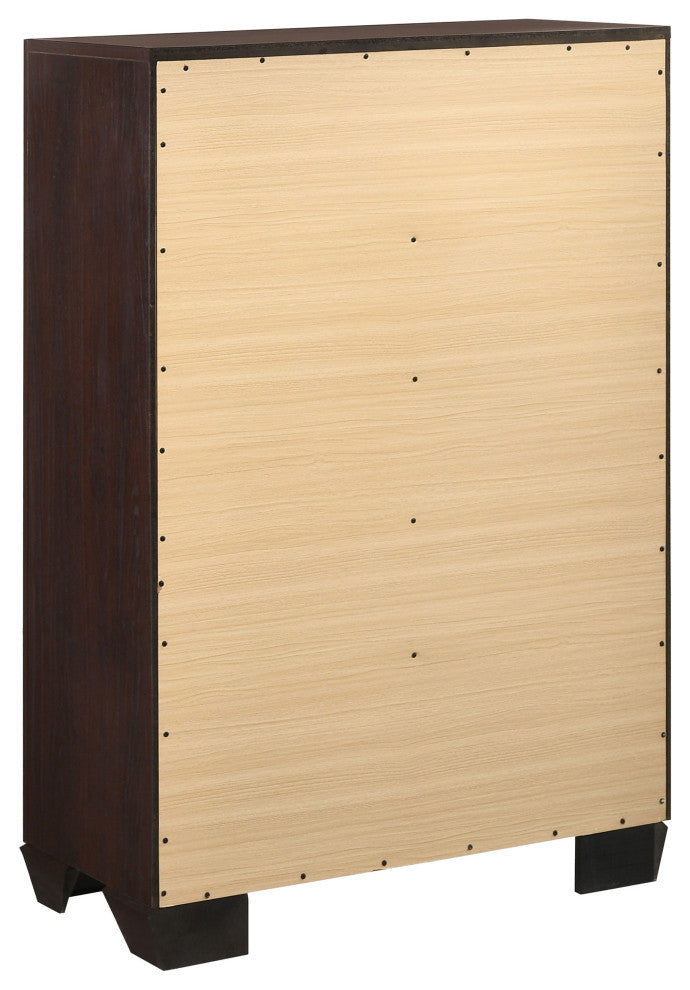 Kauffman 5-drawer Bedroom Chest Dark Cocoa