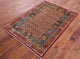 Hand Knotted Antiqued Pazyryk Historical Design Wool Rug 3' 4" X 4' 9" Q10862