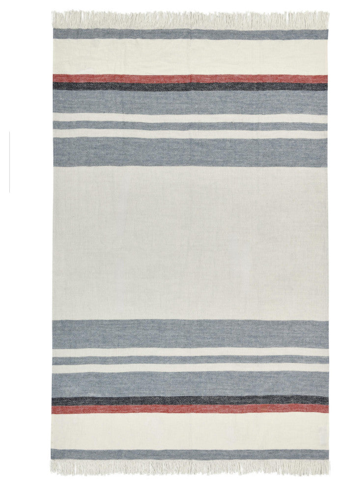 Talara 100% Belgian Linen 50"x70" Throw Blanket Blanket by Kosas Home