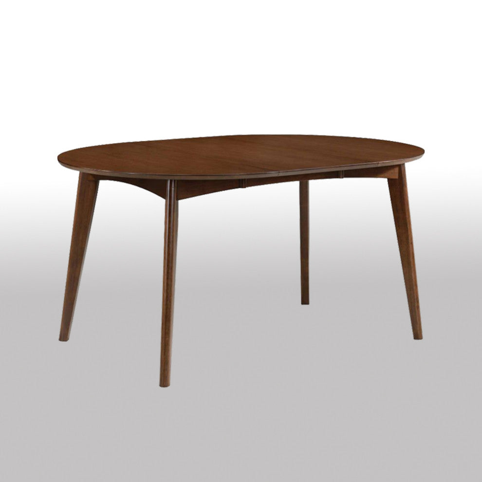 Oval Wood Dining Table, Dark Walnut