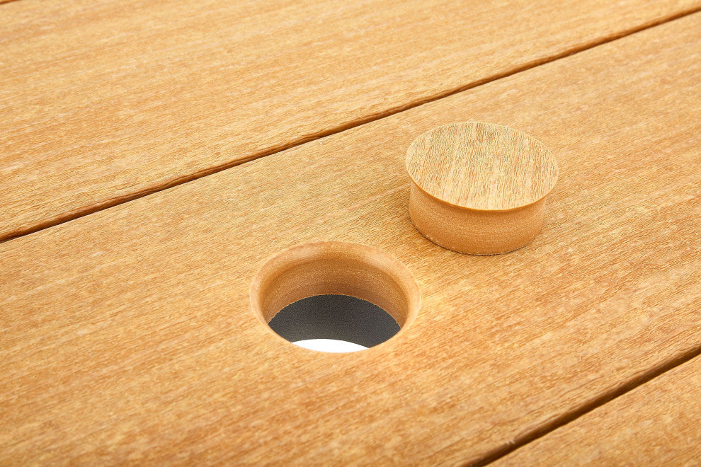 Harper All-Weather 42" Square Balcony Table With Umbrella Hole