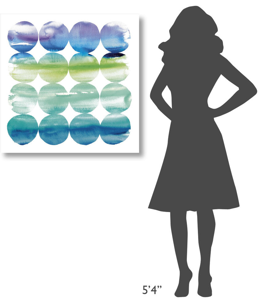 "Summer Dots Crop with White Border" Paper Print by Elyse DeNeige, 32"x32"