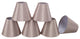 32002-6 Small Hardback Empire  Chandelier Clip On Lamp Shade Taupe 3"x6"x5"