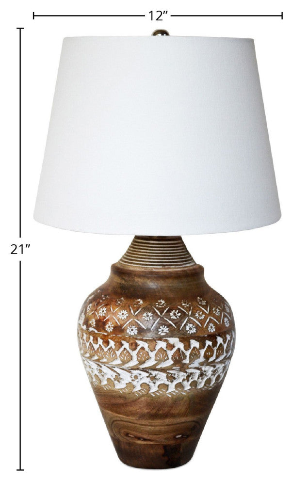 Skye Antique Lamp, Off White