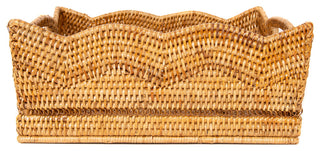 Artifacts Rattan™ Scallop Collection Shelf Basket, Honey Brown