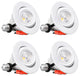 4 Pack 4" LED Gimbal Recessed Light Dimmable, ETL, 5000K Daylight