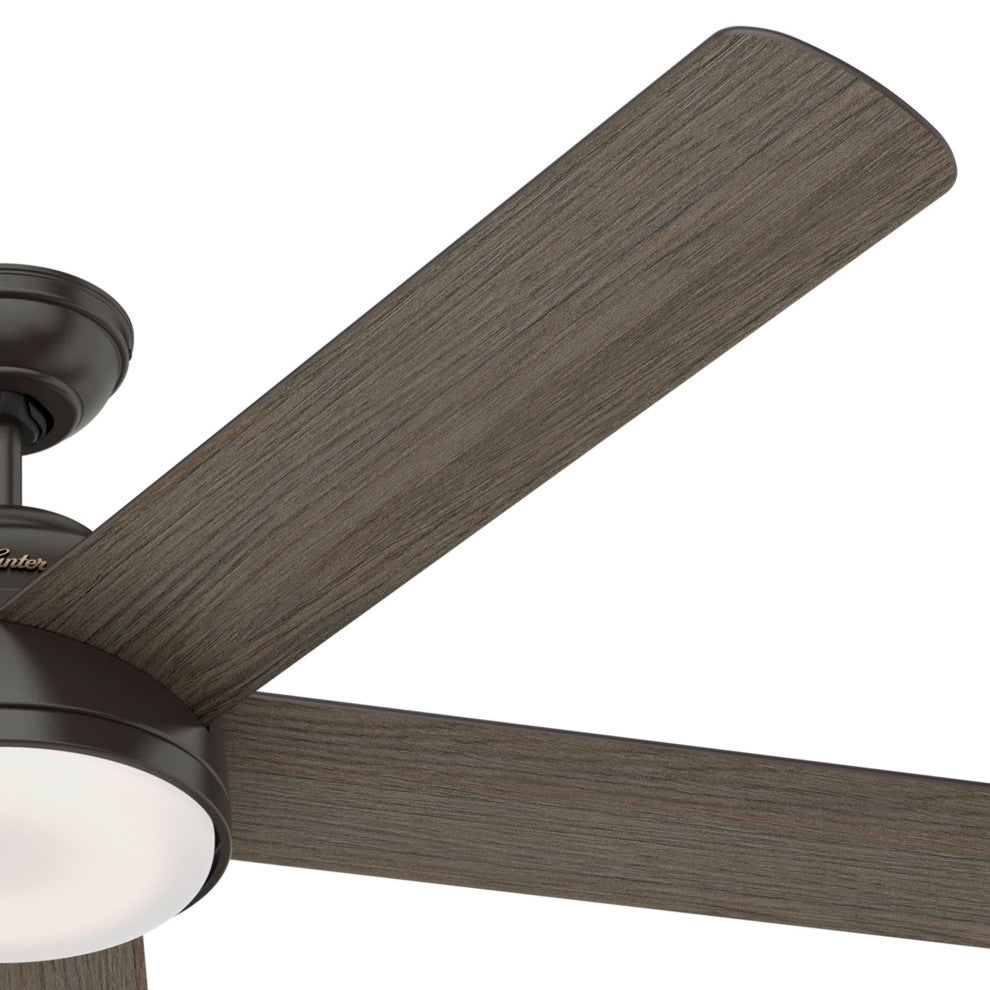 Hunter Wifi 60" Romulus Noble Bronze Ceiling Fan, LED Light and Remote Control
