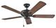Hinkley Metro 52" Indoor Dual Mount Ceiling Fan, Matte Black