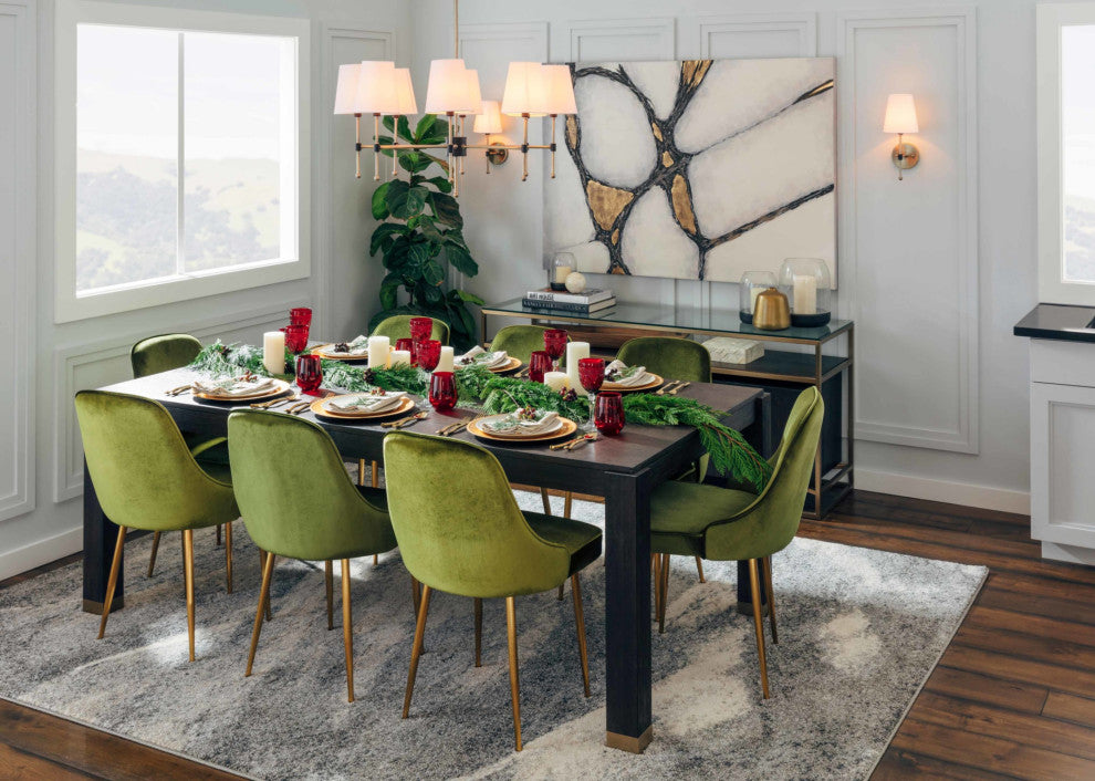 Uttermost 34352 Abstract In Gold And Black 60" x 42" Canvas Art - Hand Painted