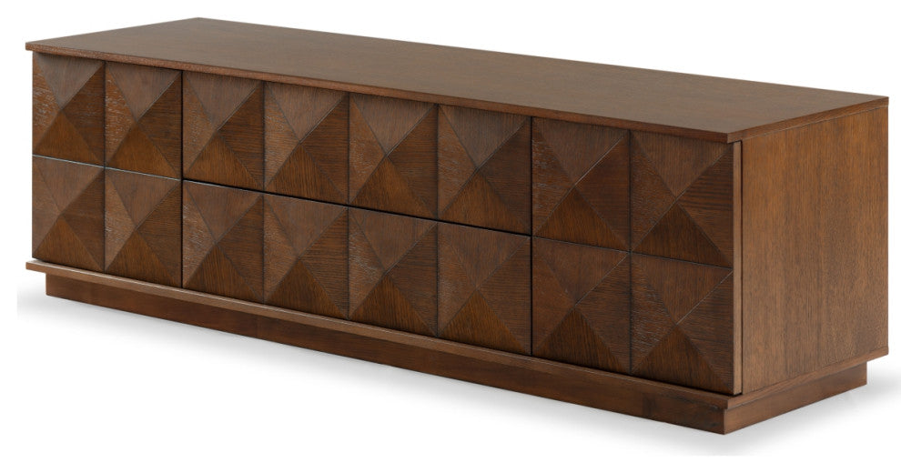 Safavieh Couture Patty 4 Door Wood Media Stand, Walnut