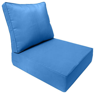|COVERS ONLY| Medium Pipe Trim Deep Seat and Back Pillow Slipcover AD102