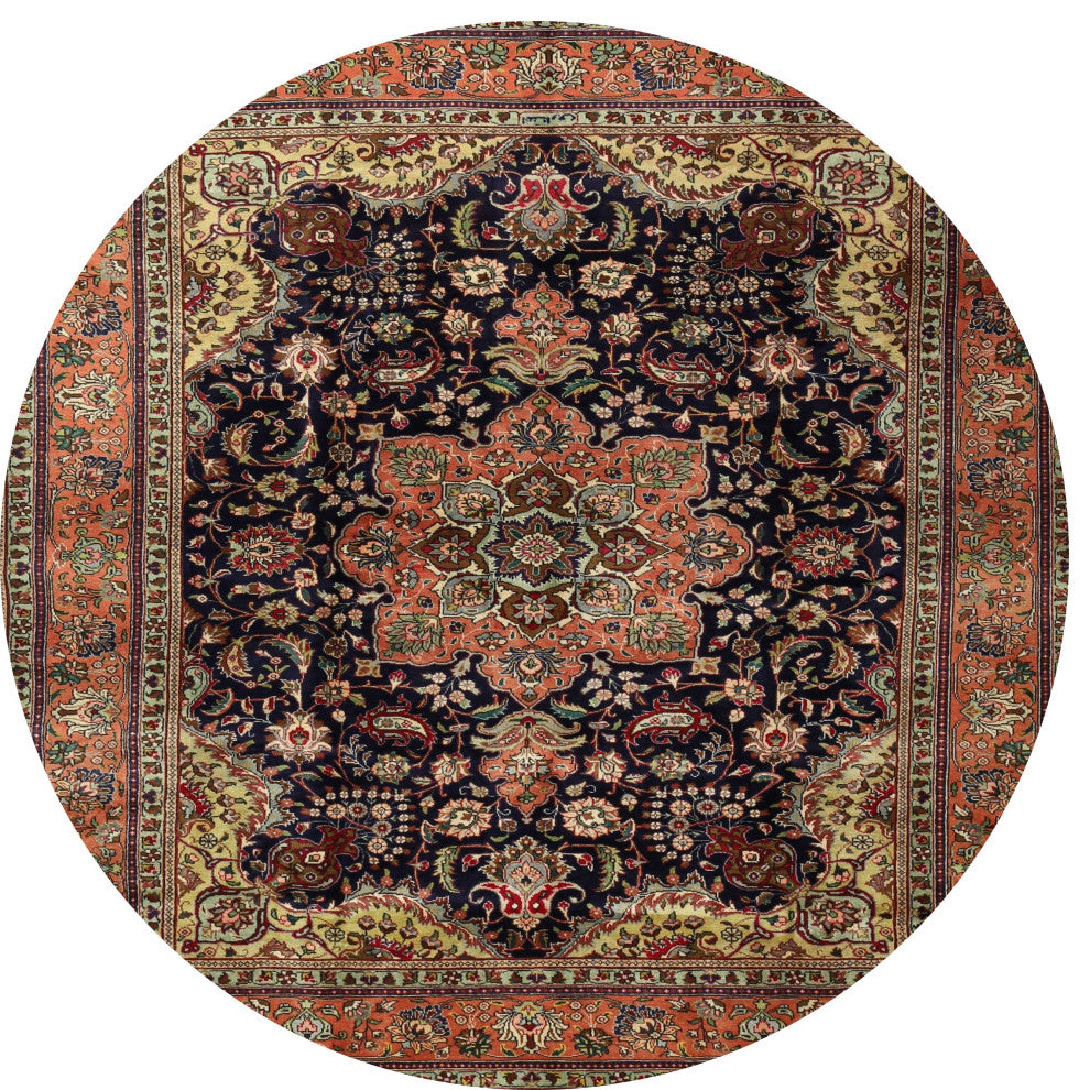 Ahgly Company Indoor Round Traditional Area Rugs, 4' Round
