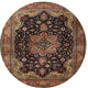 Ahgly Company Indoor Round Traditional Area Rugs, 4' Round
