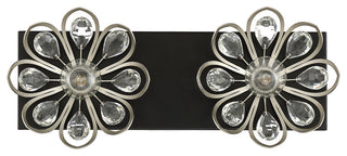 Savoy House Poppy 2LT Bath Vanity Light 8-1724-2-66, Matte Black/Satin Nickel