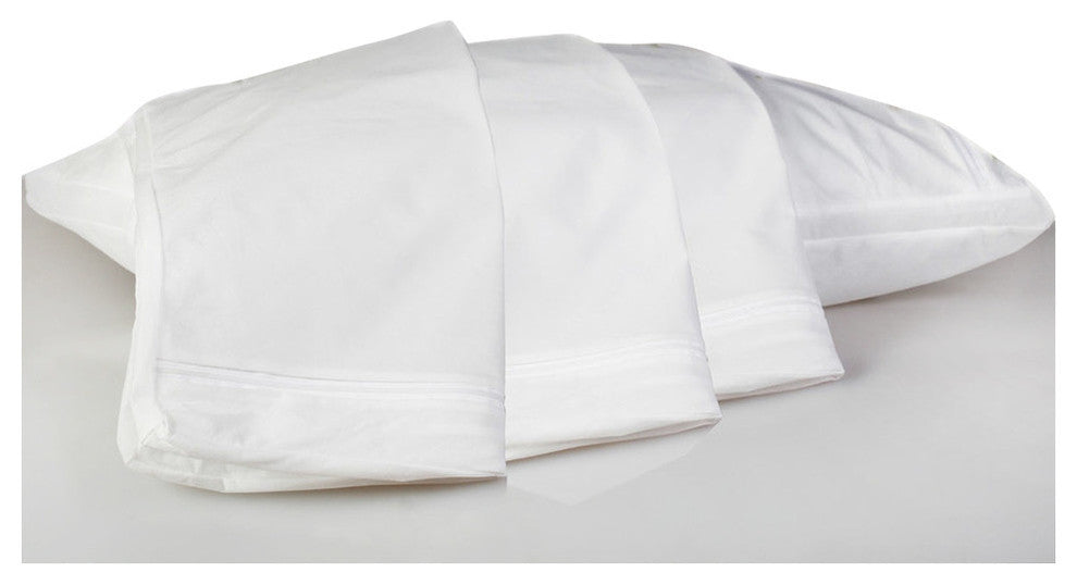 Permafresh Antibacterial and Water Resistant Bed Pillow Protector, 4 Pack, White