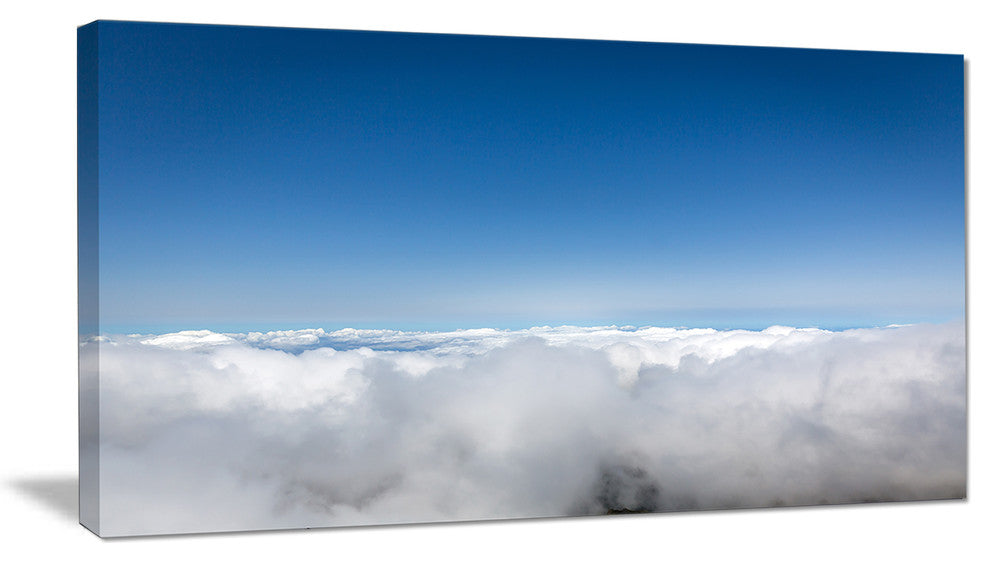 "Aerial View of Sky Over Clouds" Contemporary Landscape Canvas Art, 40"x20"