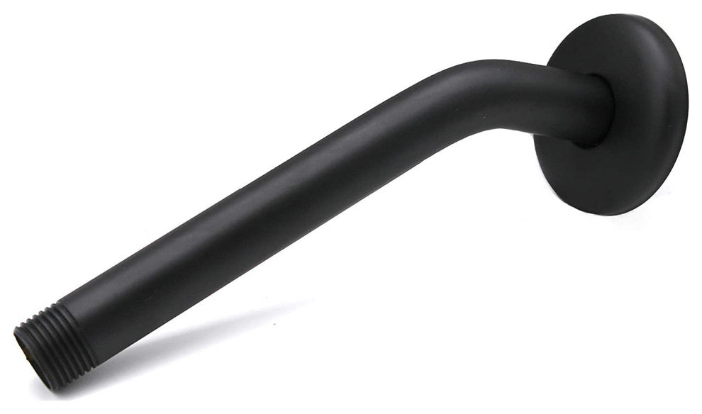 8" Shower Arm In Oil Rubbed Bronze, Powder Coated Flat Black