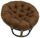 44" Solid Outdoor Spun Polyester Papasan Cushion, Fits 42" Papasan Frame, Mocha