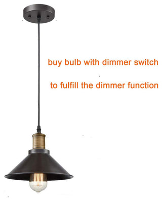 Industrial Vintage Metal Pendant Light, 3 Pack