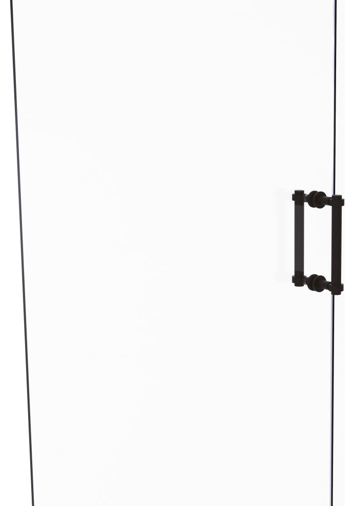 Contemporary 8" Back to Back Shower Door Pull, Oil Rubbed Bronze
