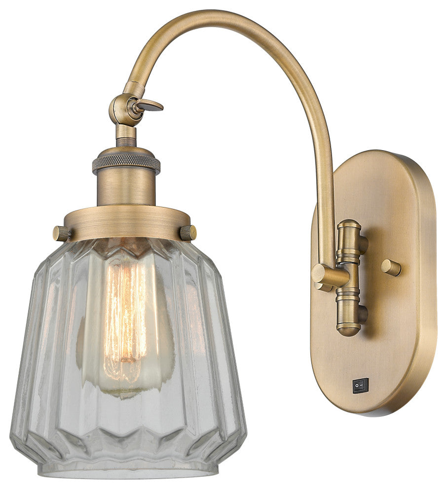 Innovations 918-1W-BB-G142-LED 1-Light Sconce, Brushed Brass
