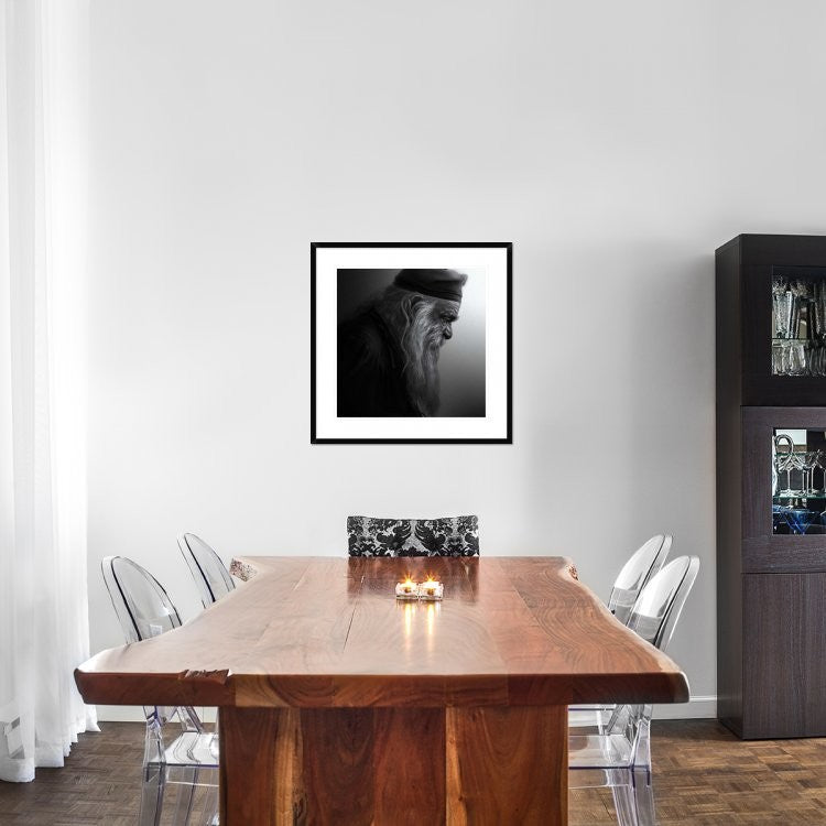 "The Monk" Framed Digital Print by Robert Semnic, 30x30"