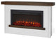 Real Flame Bernice Solid Wood Steel Glass Landscape Electric Fireplace in White