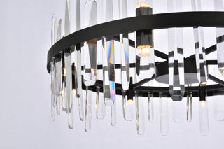 Modern Black 16-Light Chandelier