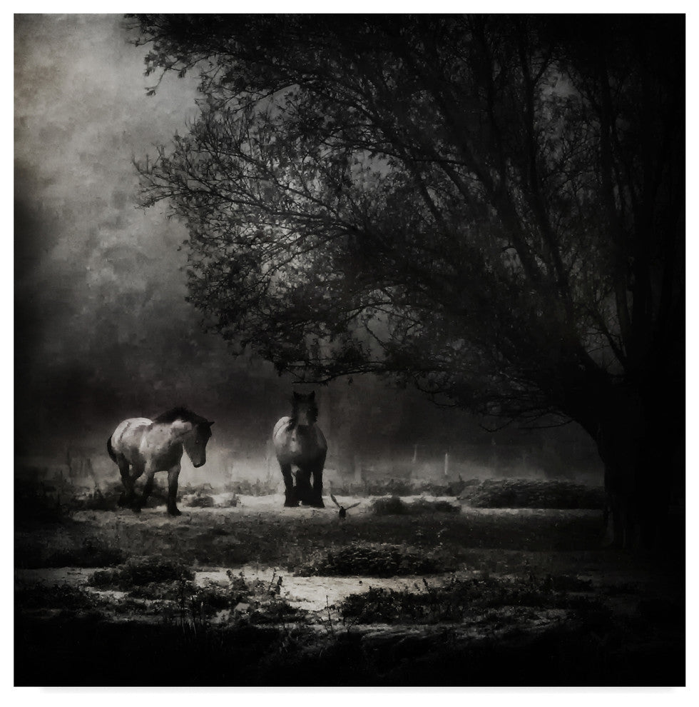 Piet Flour 'Under The Willow Tree' Canvas Art, 18"x18"