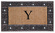 A1HC First Impression Rubber and Coir Decorative Tray Doormat 18"x30", Y