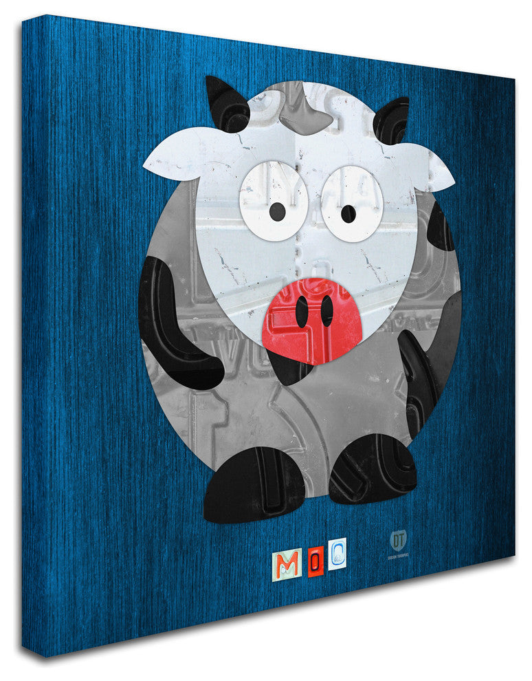"Moo The Cow" Canvas Art by Design Turnpike
