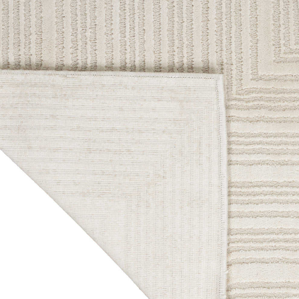 Calvin Klein CK024 Irradiant 2' x 6' Ivory Modern Indoor Rug