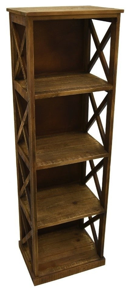 Wooden 4 Shelves Storage Rack, Brown