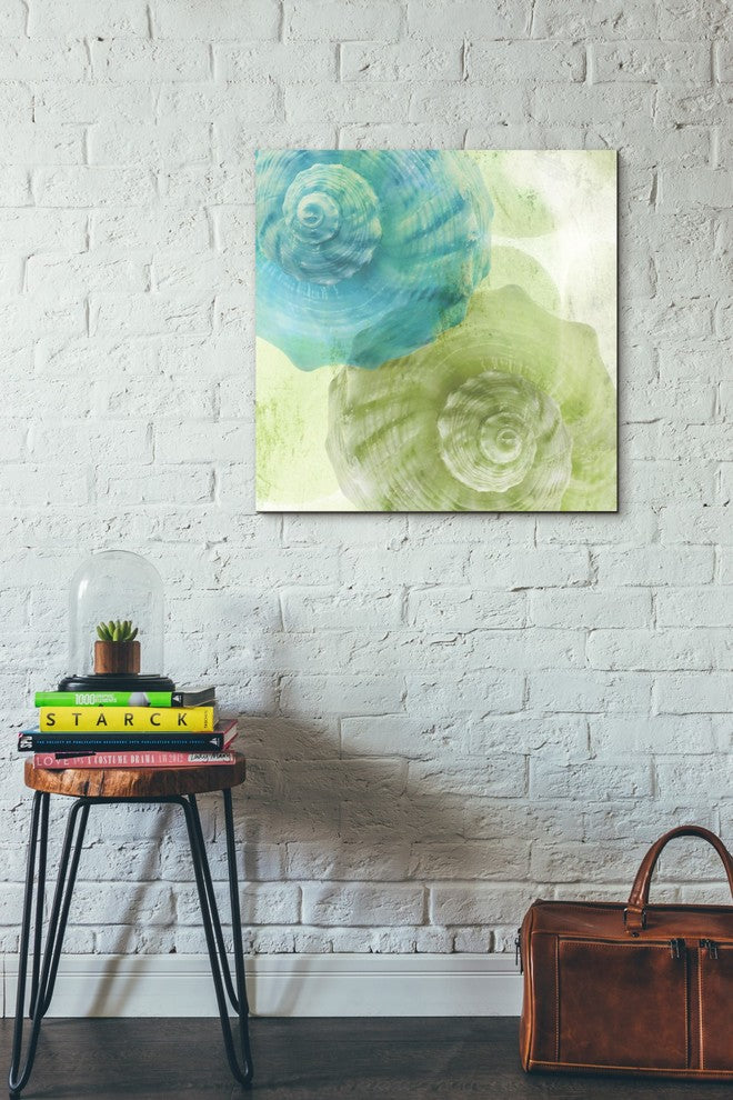 "Luminous Seashells 3" Giclee Canvas Wall Art, 26"x26"