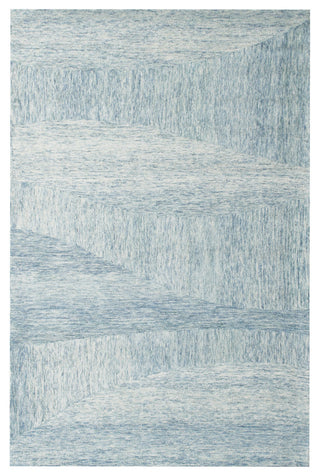 Estelle Modern Blue Abstract Hand-Tufted Wool Area Rug, 7'9" X 9'9"