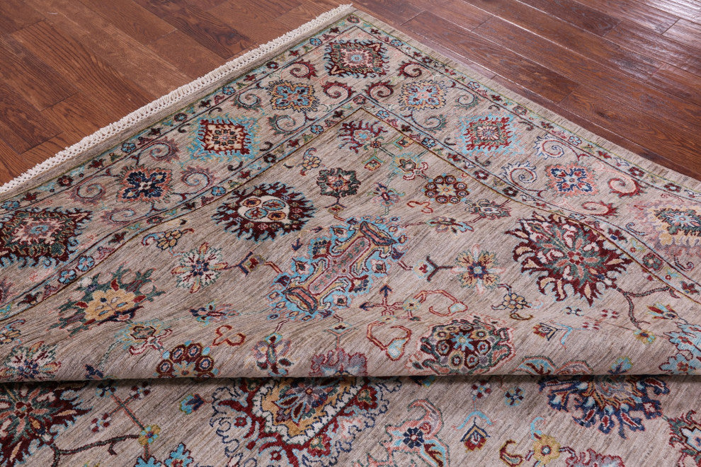 Persian Tabriz Handmade Wool Rug 8' 2" X 9' 10" Q10138