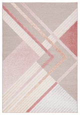 Safavieh Sarasota Collection SAR102 Indoor-Outdoor Rug, Pink/Brown, 4'5"x6'5"