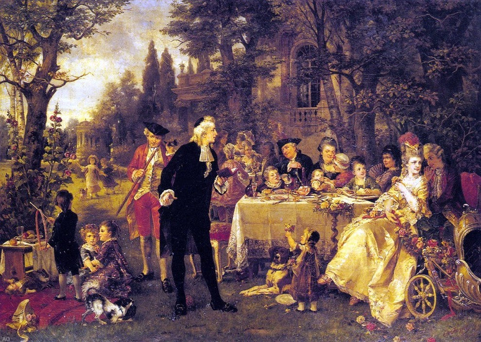 Carl Herpfer A Festive Gathering, 18"x27" Wall Decal Print