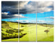 "Pasture Under Cloudy Sky" Photo Metal Wall Art, 3 Panels, 36"x28"