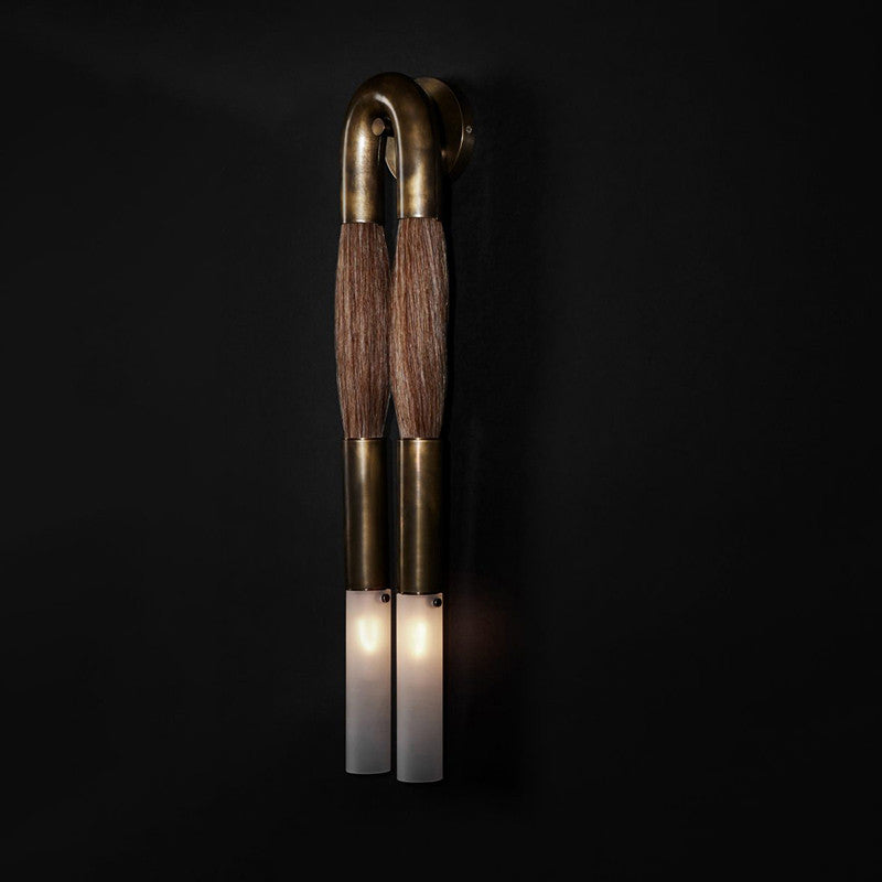Creative Wall Lamp in Japanese Style for Bedroom, Corridor, Bronze