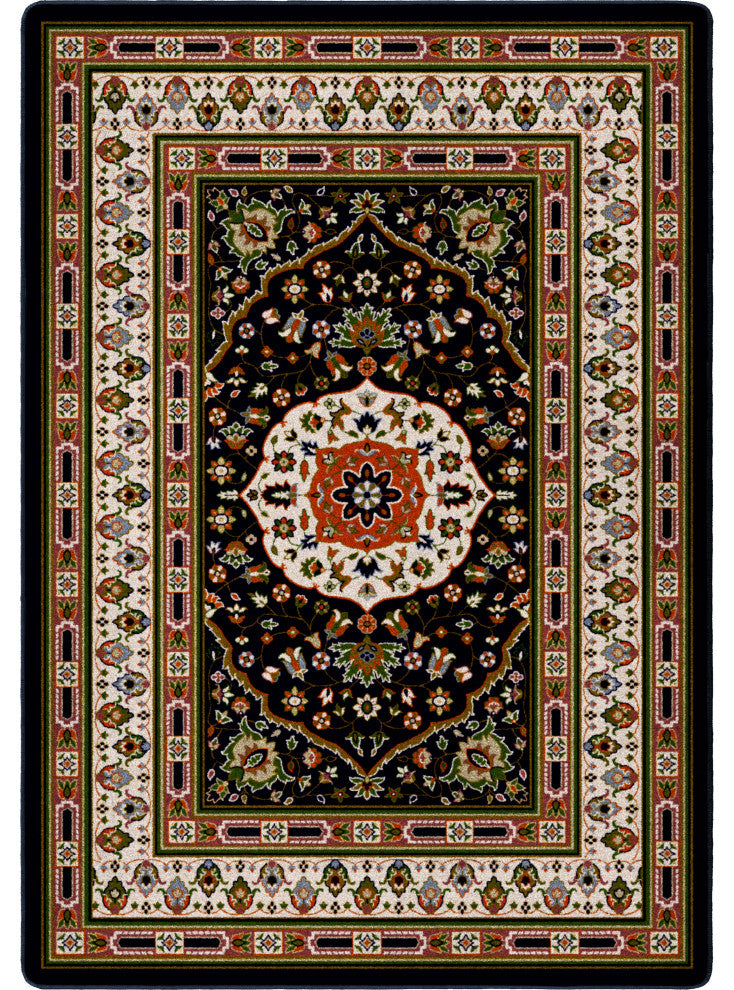 Zanza, Navy, 5'x8'