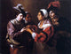 Bartolomeo Manfredi Gypsy Fortune Teller, Gallery Wrapped Canvas, 21"x28"