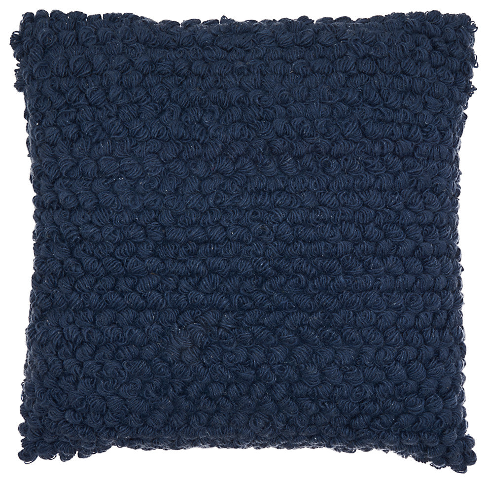 Nourison Mina Victory Life Styles Navy Thin Group Loops Throw Pillow