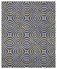 EORC Hand-tufted Wool Blue Contemporary Geometric Marla Rug, Round 7'9"x7'9"
