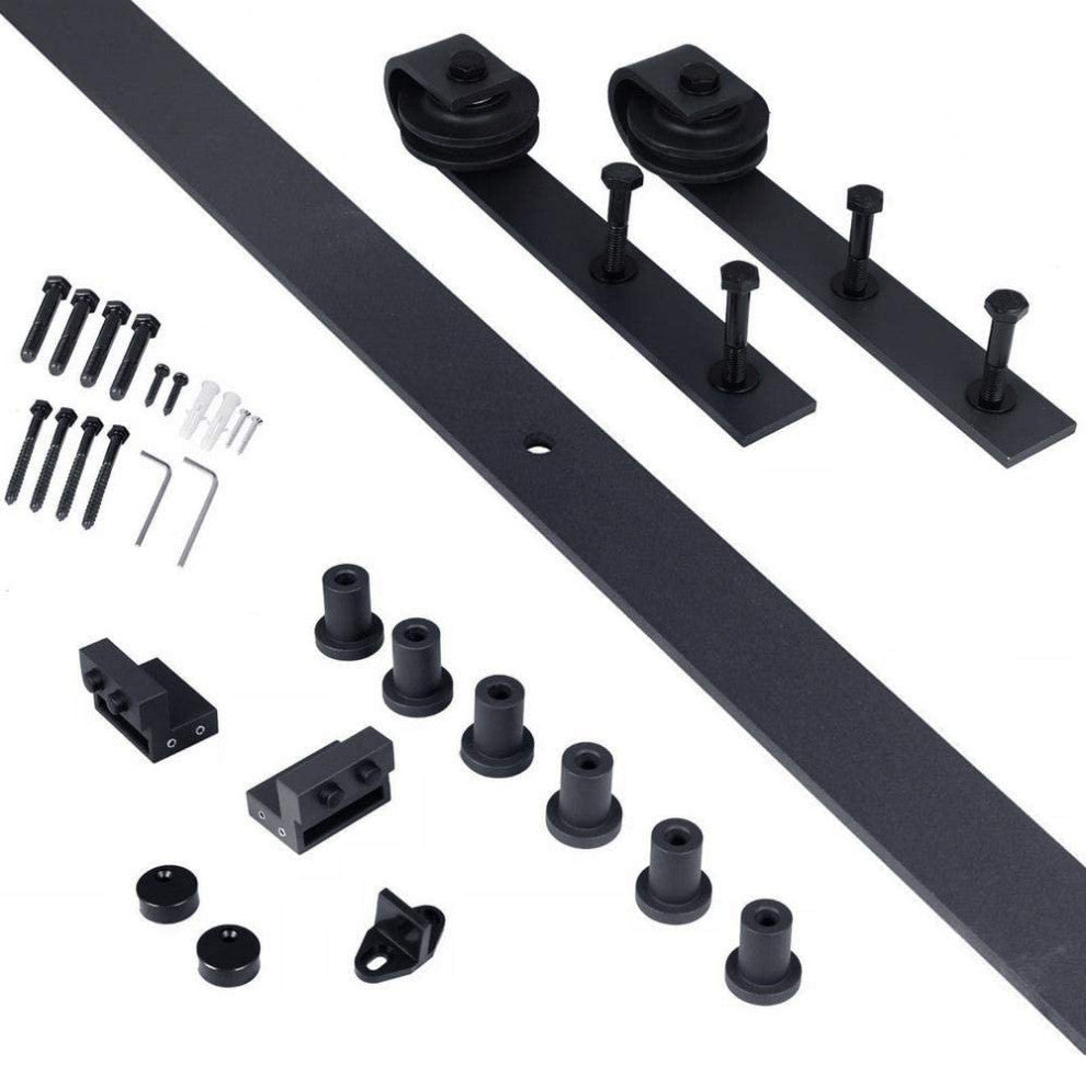 TMS K Series Barn Door With Black Sliding Hardware Kit, Denim Blue, 36"x84"