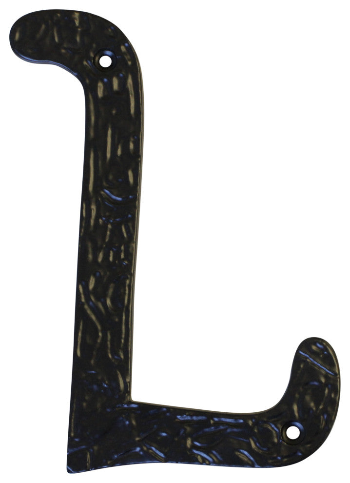RCH Hardware Iron Vintage Classic House Letter, 6", Black, L