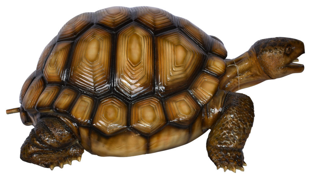 Giant Tortoise Turtle Fountain Light Brown Finish Bronze Statue 24"x 38" x 16