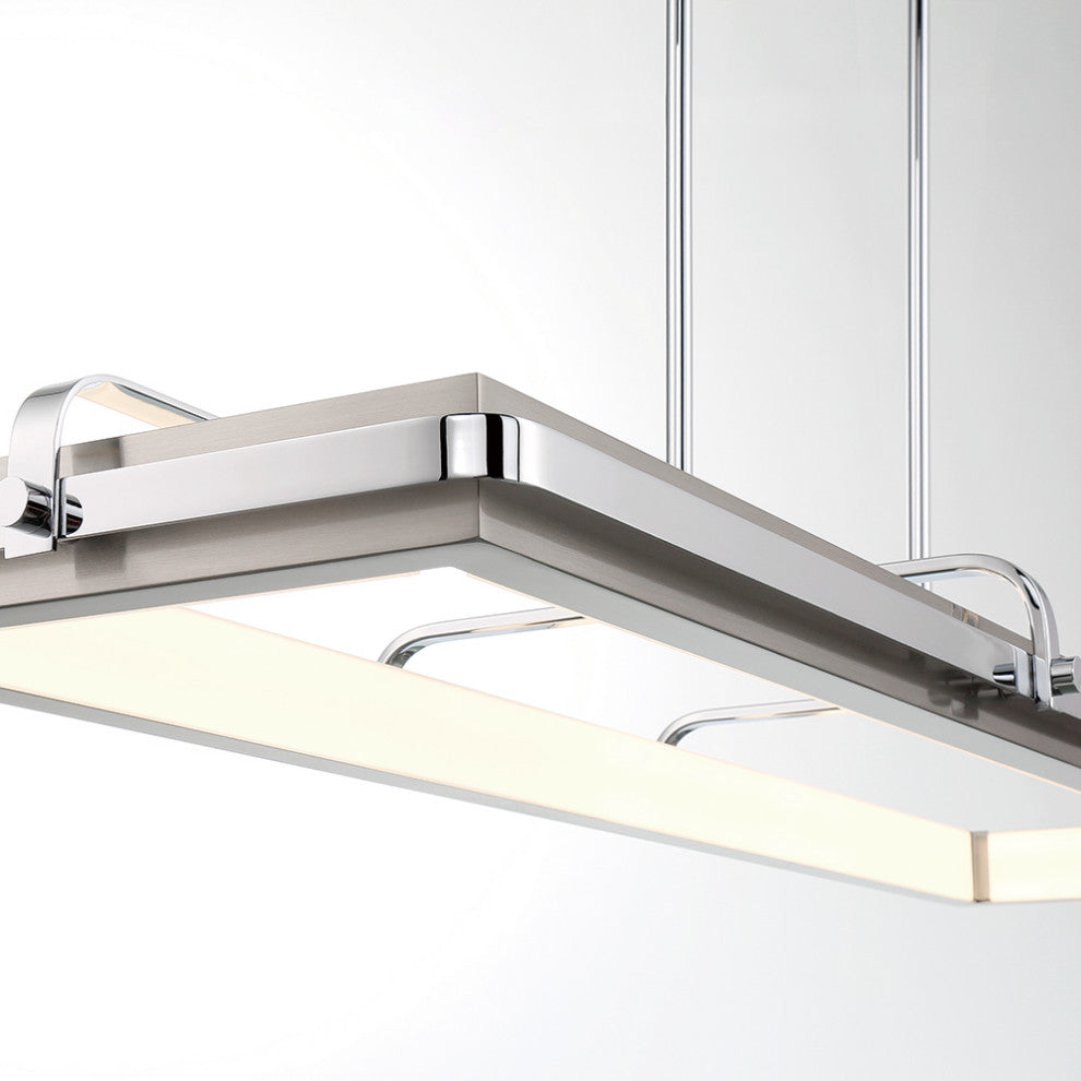 Annilo 1-Light Chandelier, Chrome/Nickel