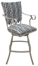 Outdoor/Indoor Jenna Bar Stool Beige Back Pad, Simi Soft Gray, Beige, 35"